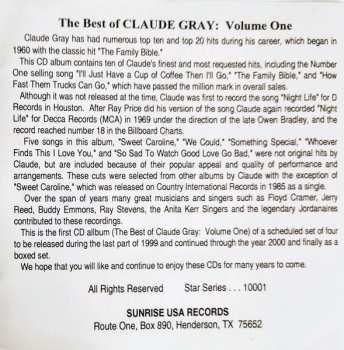 CD Claude Gray: "The Best" of Claude Gray VOL 1.
