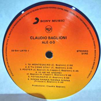 2LP Claudio Baglioni: Alé-oó