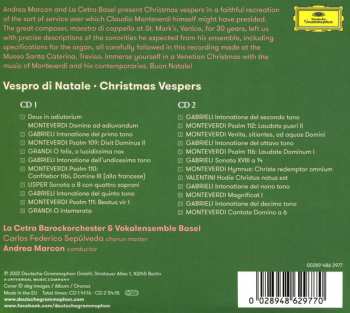 2CD Claudio Monteverdi: Vespro Di Natale - Christmas Vesper