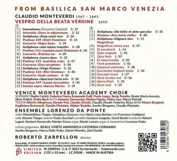 2CD Claudio Monteverdi: Vespro Della Beata Vergine