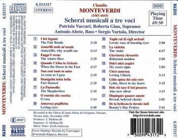 CD Claudio Monteverdi: Scherzi musicali a tre voci
