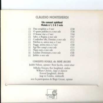CD Claudio Monteverdi: Un Concert Spirituel