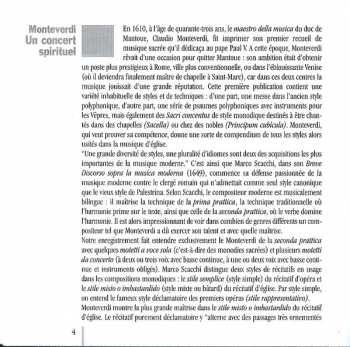 CD Claudio Monteverdi: Un Concert Spirituel