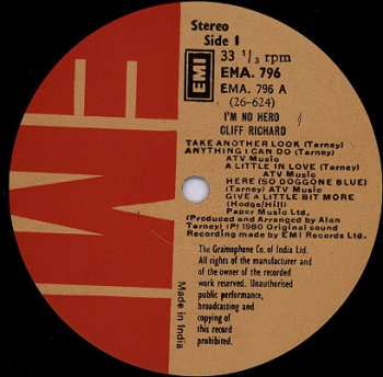 LP Cliff Richard: I'm No Hero