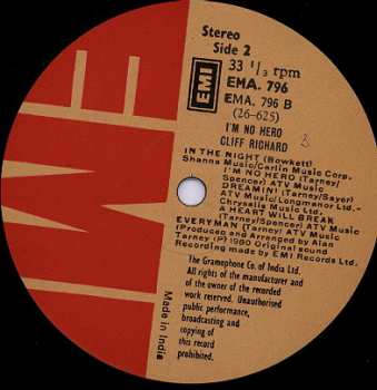 LP Cliff Richard: I'm No Hero