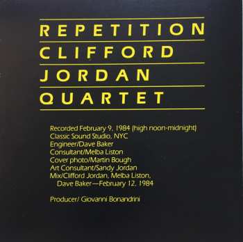 CD Clifford Jordan Quartet: Repetition