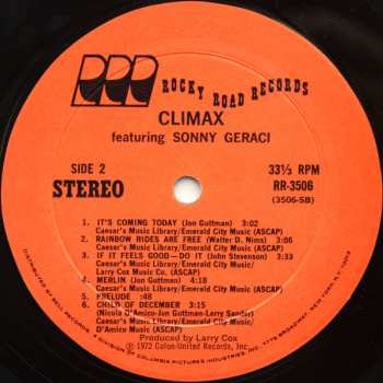 LP Climax: Climax Featuring Sonny Geraci CLR