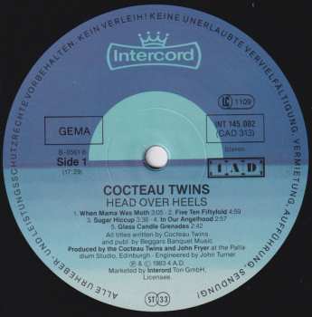 LP Cocteau Twins: Head Over Heels