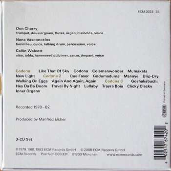3CD/Caja Codona: The Codona Trilogy LTD