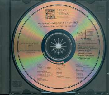 CD Concentus Musicus Wien: Instrumental Music Of The Year 1600 Of France, England, Italy, And Germany