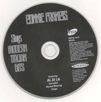 CD Connie Francis: Connie Francis Sings Modern Italian Hits