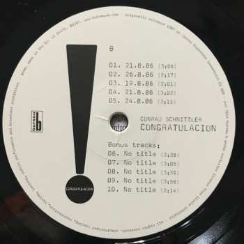 LP Conrad Schnitzler: Congratulacion