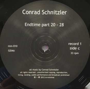 2LP Conrad Schnitzler: Endtime - 00/830 (Mix Solos)