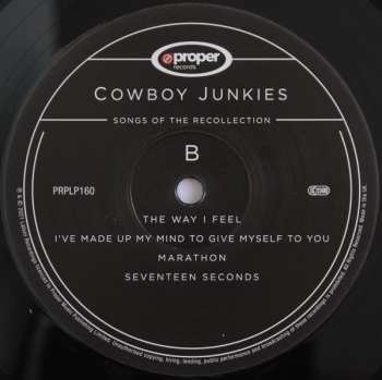 LP Cowboy Junkies: Songs Of The Recollection