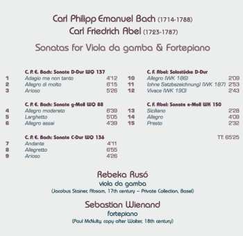 CD Carl Philipp Emanuel Bach: Sonatas For Viola Da Gamba & Fortepiano