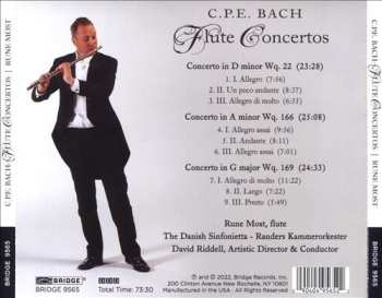 CD Carl Philipp Emanuel Bach: Flute Concertos 9d Minor, Wq. 22; A Minor, Wq. 166; G Major, Wq. 169)