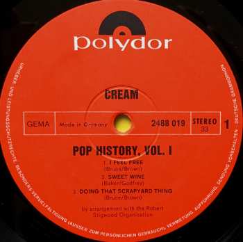 2LP Cream: Pop History Vol. 1