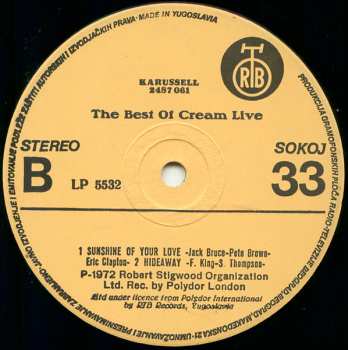 2LP Cream: The Best Of Cream Live