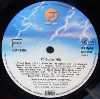 LP Creedence Clearwater Revival: 20 Super Hits