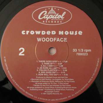 LP Crowded House: Woodface
