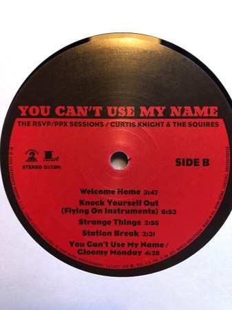 LP Curtis Knight & The Squires: You Can't Use My Name: The RSVP / PPX Sessions