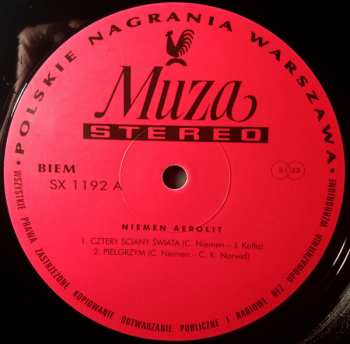 LP Czesław Niemen: Niemen Aerolit