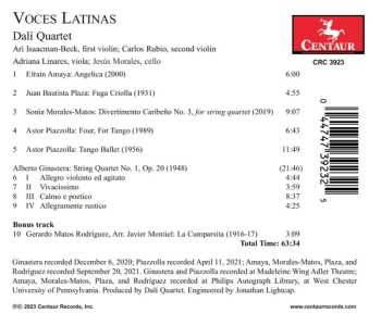 CD Dali Quartet: Voces Latinas
