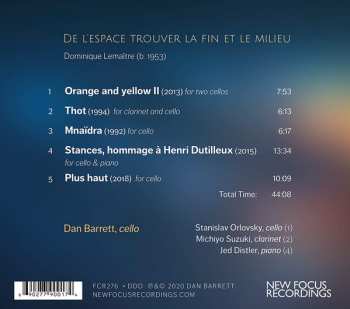 CD Dan Barrett: De L'Espace Trouver la Fin: Dan Barrett Plays Dominique Lemaître