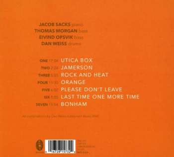 CD Dan Weiss Trio: Utica Box