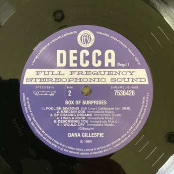 LP Dana Gillespie: Box Of Surprises
