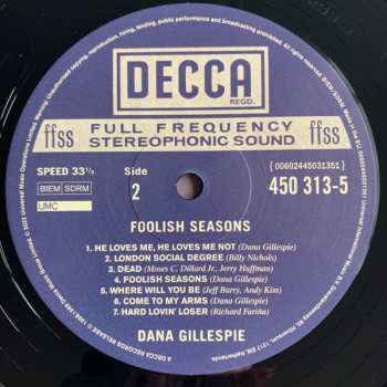 LP Dana Gillespie: Foolish Seasons LTD