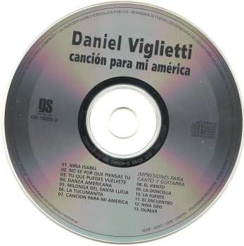 CD Daniel Viglietti: Canción Para Mi América