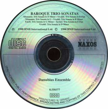 CD Danubius Ensemble: Baroque Trio Sonatas