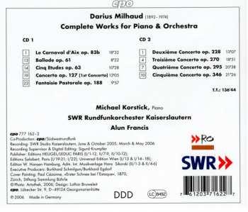 2CD Darius Milhaud: Complete Piano Concertos