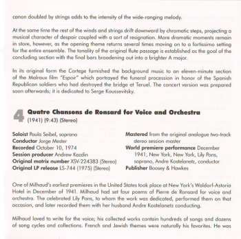 CD Darius Milhaud: Darius Milhaud