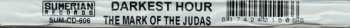 CD Darkest Hour: The Mark Of The Judas