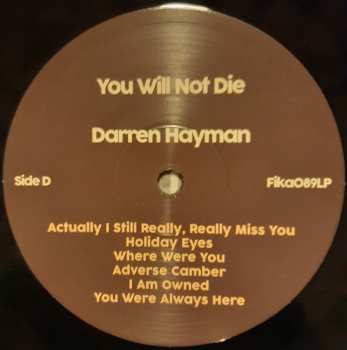 2LP Darren Hayman: You Will Not Die LTD