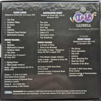 3CD/Caja Darryl Way's Wolf: Cadenza (The Complete Recordings 1973-1974)