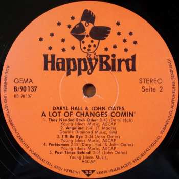 LP Daryl Hall & John Oates: A Lot Of Changes Comin'