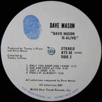 CD Dave Mason: Dave Mason Is Alive / Some Assembly Required