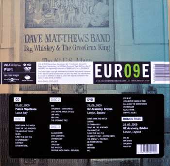3CD/DVD/Caja Dave Matthews Band: Europe 2009 LTD