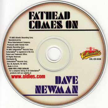 CD David "Fathead" Newman: Fathead Comes On