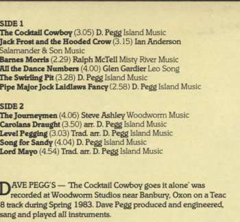 CD Dave Pegg: Cocktail Cowboy Goes It Alone