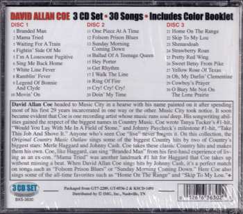 3CD David Allan Coe: Branded Man / Sings Johnny Cash's Biggest Hits / Country & Western 