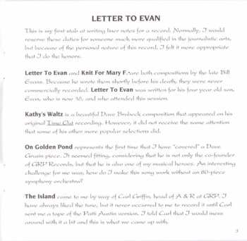 CD David Benoit: Letter To Evan