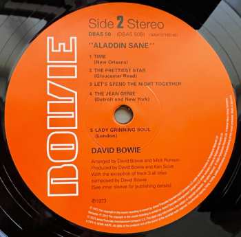 LP David Bowie: Aladdin Sane LTD