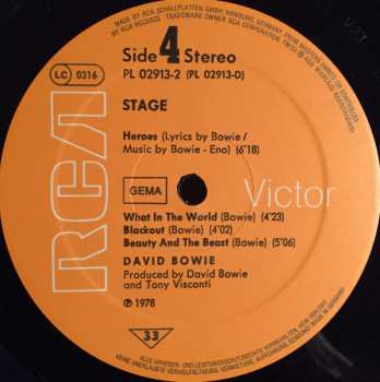 2LP David Bowie: Stage