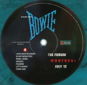 2LP David Bowie: Live At The Forum In Montreal July 12, 1983 CLR | LTD | NUM