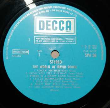 LP David Bowie: The World Of David Bowie