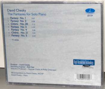 CD David Chesky: The Fantasies For Solo Piano